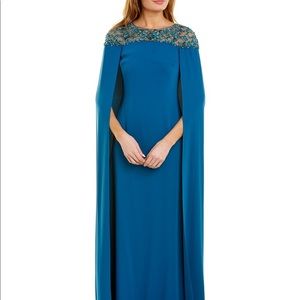 Marchesa Notte caped formal evening gown. Size 10. Basically new with tags!
